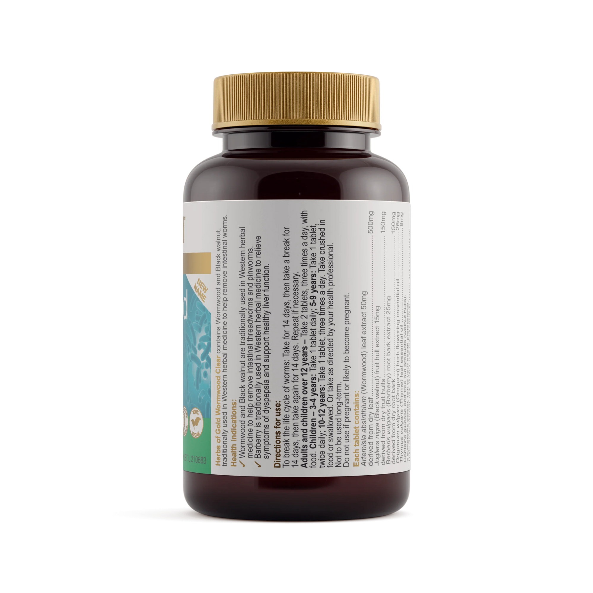 Wormwood Clear (Formerly ParaStrike) // 84 Tablets Herbs of Gold NTS Newtown Supplement Store Sydney