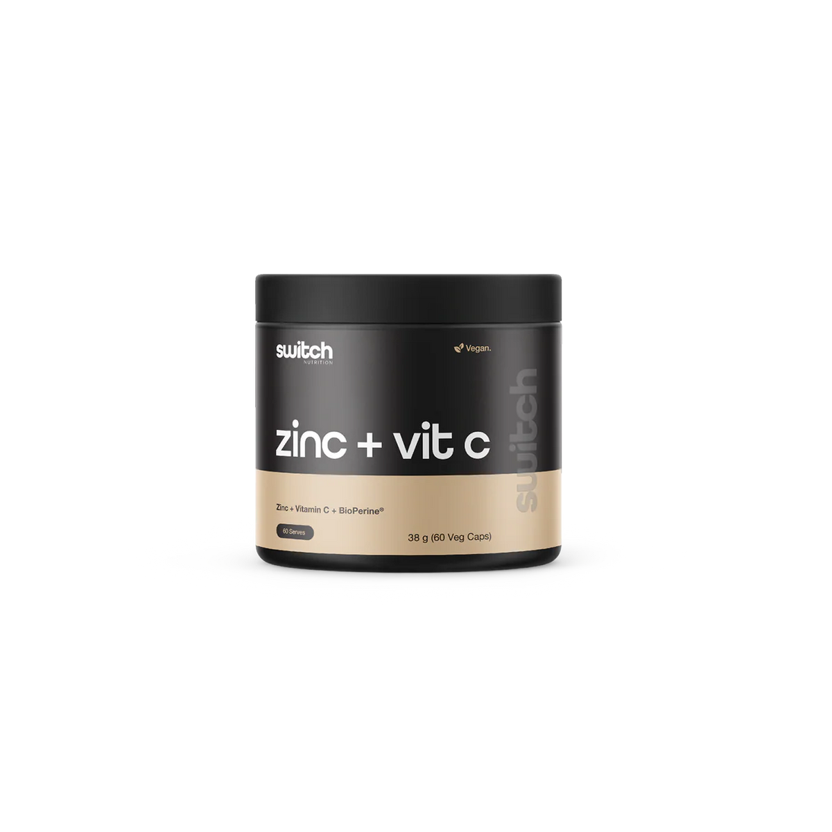 Zinc + Vitamin C // 60 Veg Caps SWITCH NTS Newtown Supplement Store Sydney