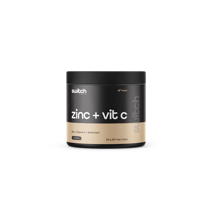 Zinc + Vitamin C // 60 Veg Caps SWITCH NTS Newtown Supplement Store Sydney