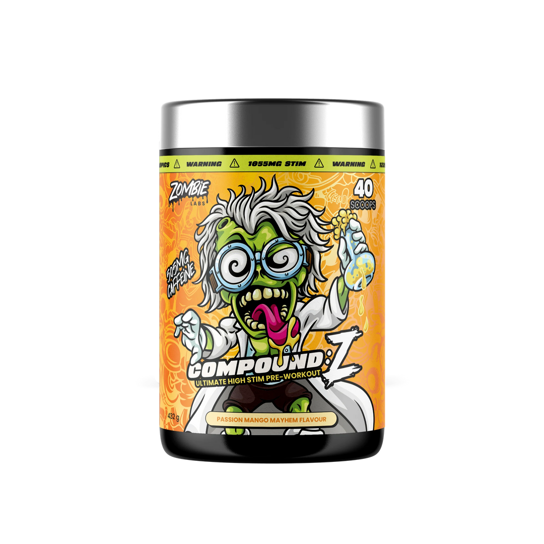 Zombie Labs COMPOUND Z // Ultimate High Stim Pre-Workout Zombie Labs Passion Mango Mayhem NTS Newtown Supplement Store Sydney