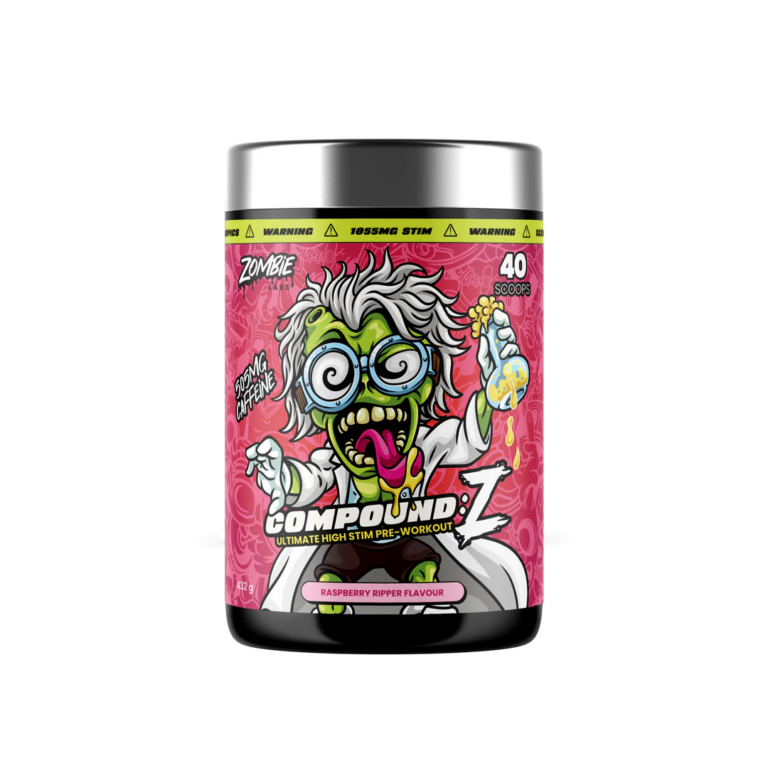 Zombie Labs COMPOUND Z // Ultimate High Stim Pre-Workout Zombie Labs Raspberry Ripper NTS Newtown Supplement Store Sydney
