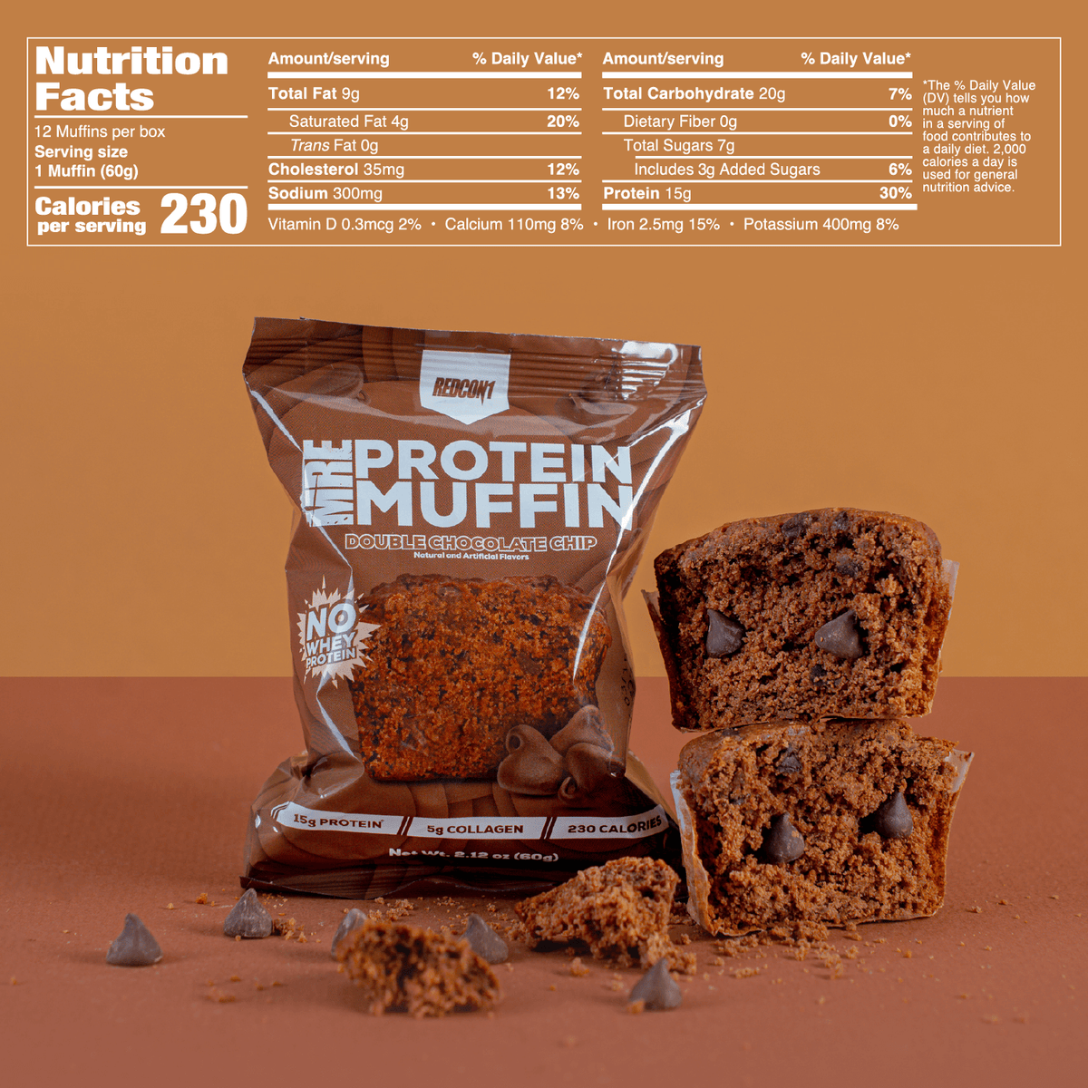 MRE Protein Muffin // Double Chocolate Chip