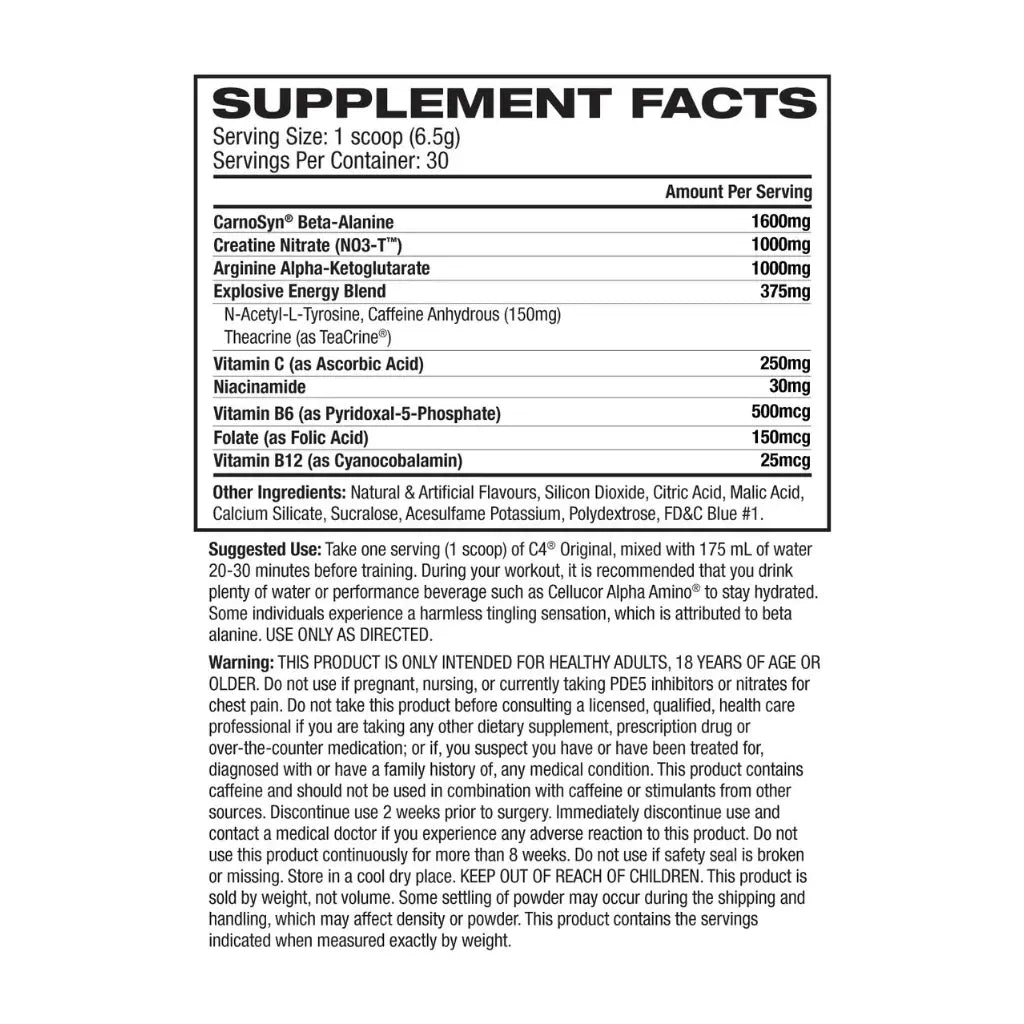 C4 Gen4 Pre-Workout Cellucor NTS Newtown Supplement Store Sydney