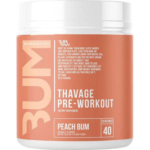 CBUM THAVAGE // PREWORKOUT RAW Peach Bum NTS Newtown Supplement Store Sydney