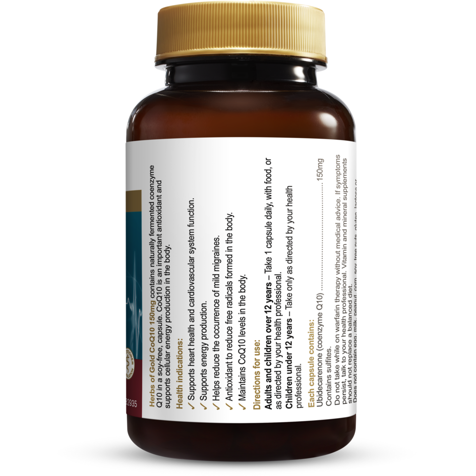 CoQ10 150mg Herbs of Gold NTS Newtown Supplement Store Sydney