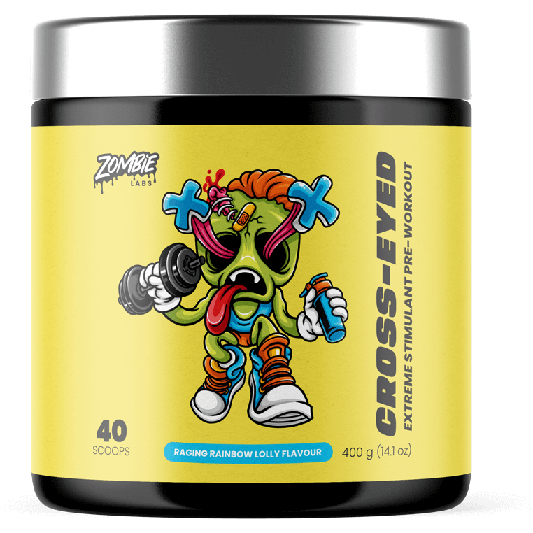 Cross-Eyed // Extreme Stimulant Pre-Workout Zombie Labs Raging Rainbow Lolly NTS Newtown Supplement Store Sydney
