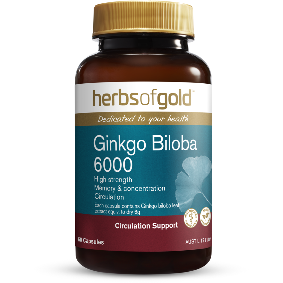 Ginkgo Biloba 6000 Herbs of Gold NTS Newtown Supplement Store Sydney