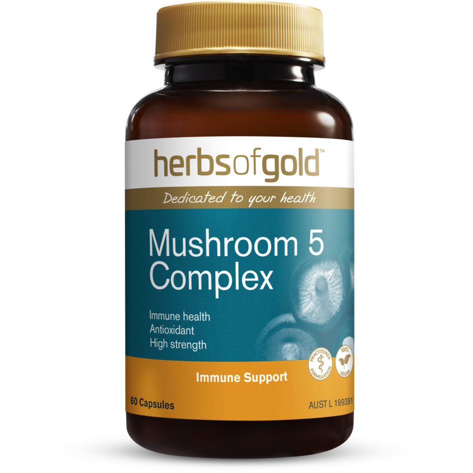 Herbs of Gold Mushroom 5 Complex Herbs of Gold NTS Newtown Supplement Store Sydney