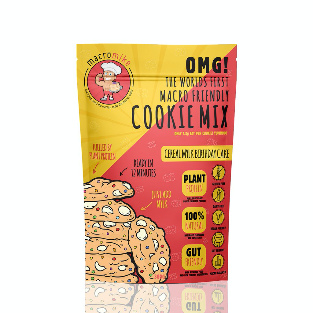 Macro Friendly  Cookie Baking Mix Macro Mike Cereal Mylk Birthday Cake NTS Newtown Supplement Store Sydney