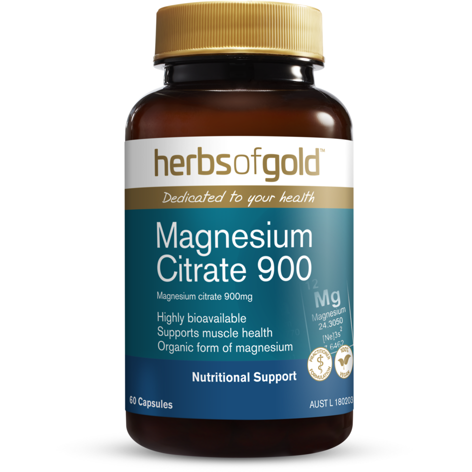 Magnesium Citrate 900 Herbs of Gold NTS Newtown Supplement Store Sydney