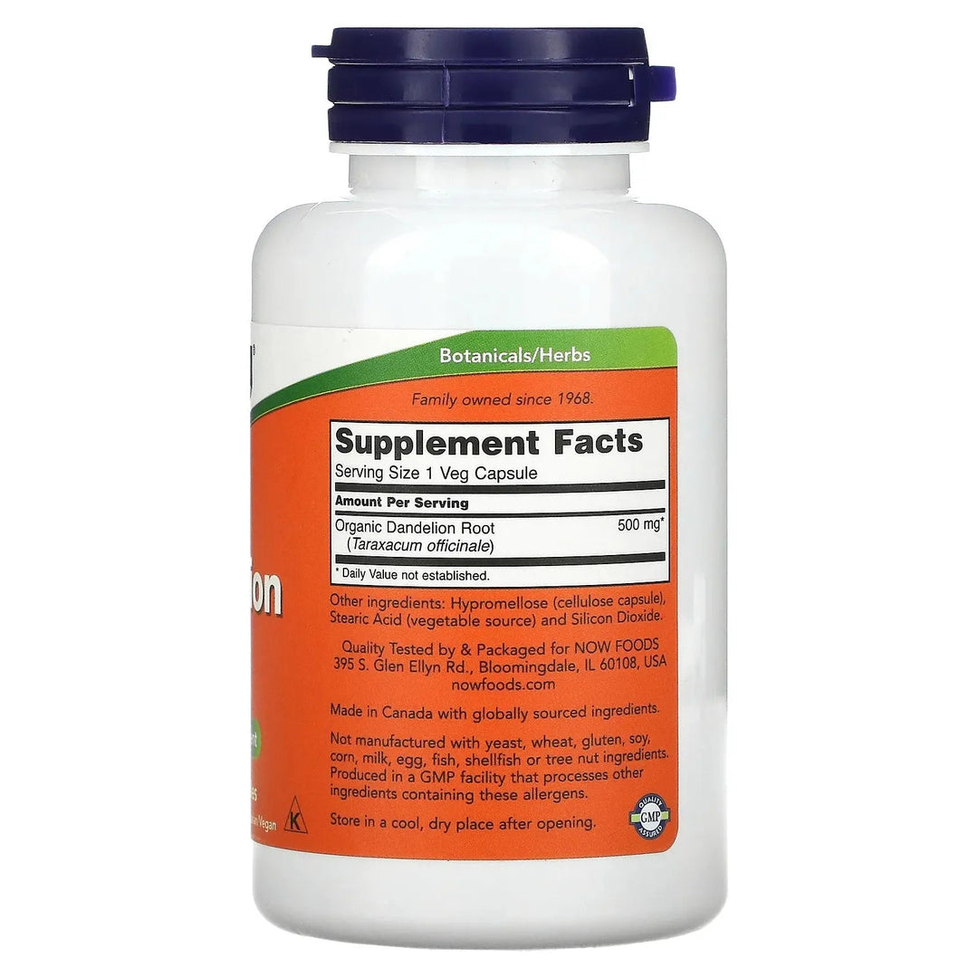 Now Foods Dandelion Root 500mg 100 Cap Now Foods NTS Newtown Supplement Store Sydney