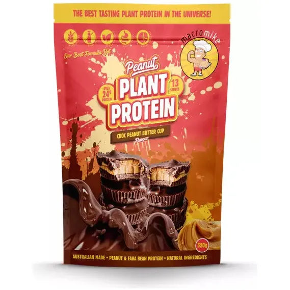 Plant Based Protein Powder // Peanut Protein Macro Mike Chocolate Peanut Butter Cup / 520g NTS Newtown Supplement Store Sydney