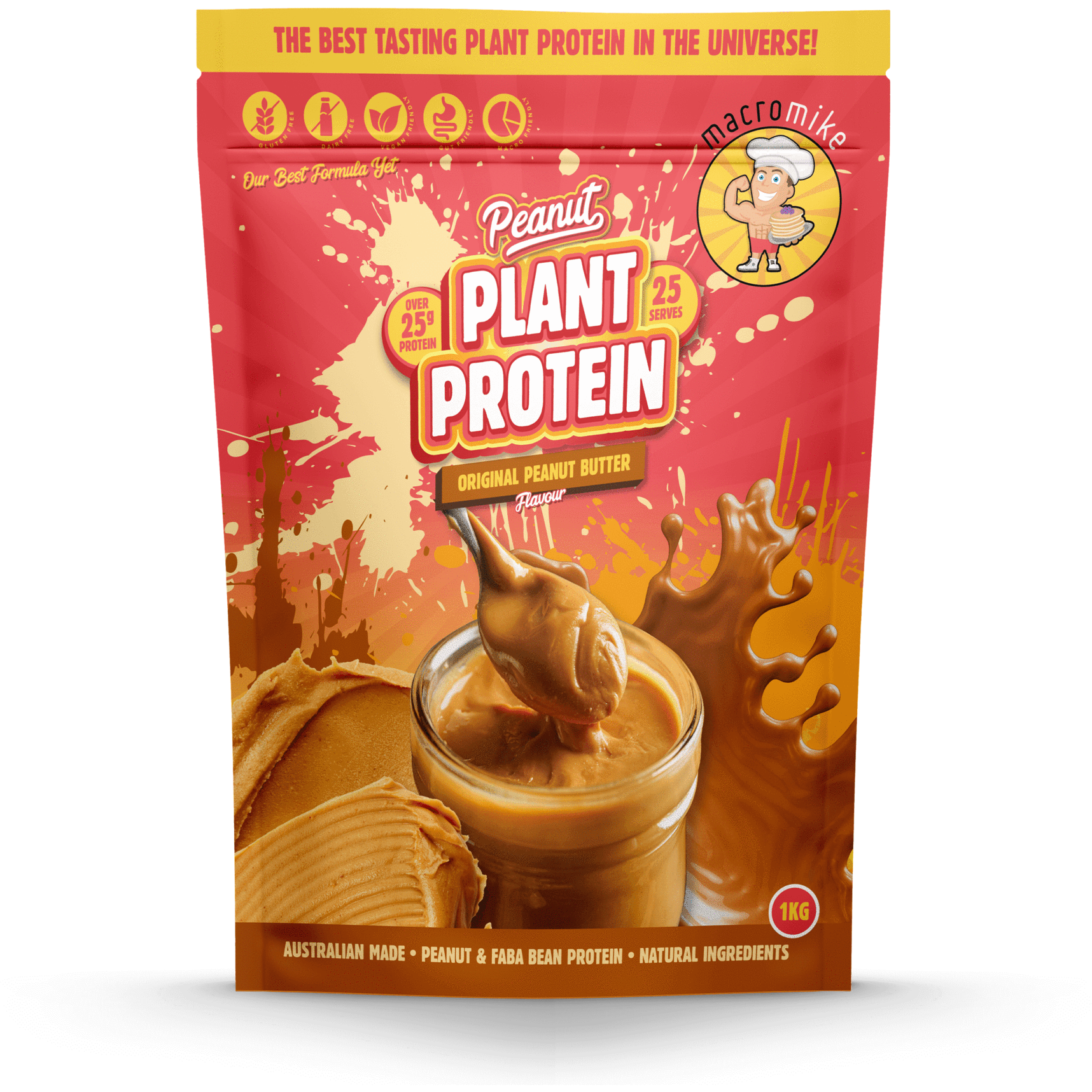 Plant Based Protein Powder // Peanut Protein Macro Mike Original / 1kg NTS Newtown Supplement Store Sydney