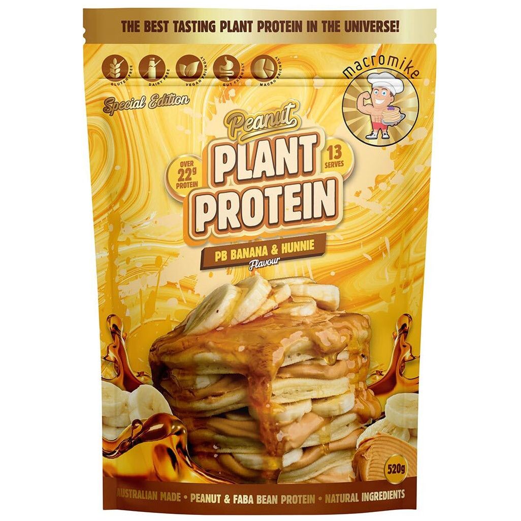 Plant Based Protein Powder // Peanut Protein Macro Mike PB Banana Hunnie / 520g NTS Newtown Supplement Store Sydney