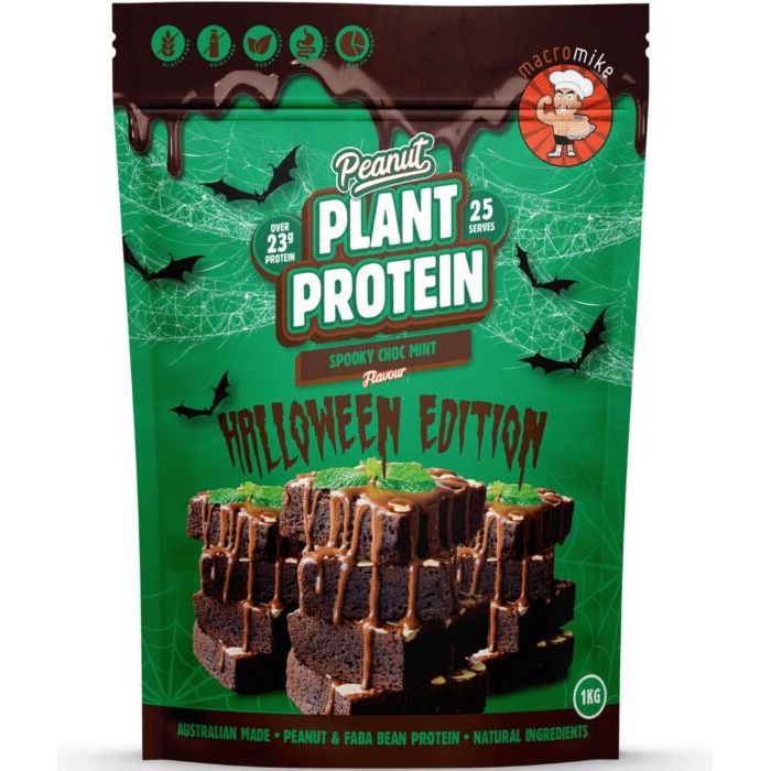 Plant Based Protein Powder // Peanut Protein Macro Mike Spooky Choc Mint / 1kg NTS Newtown Supplement Store Sydney