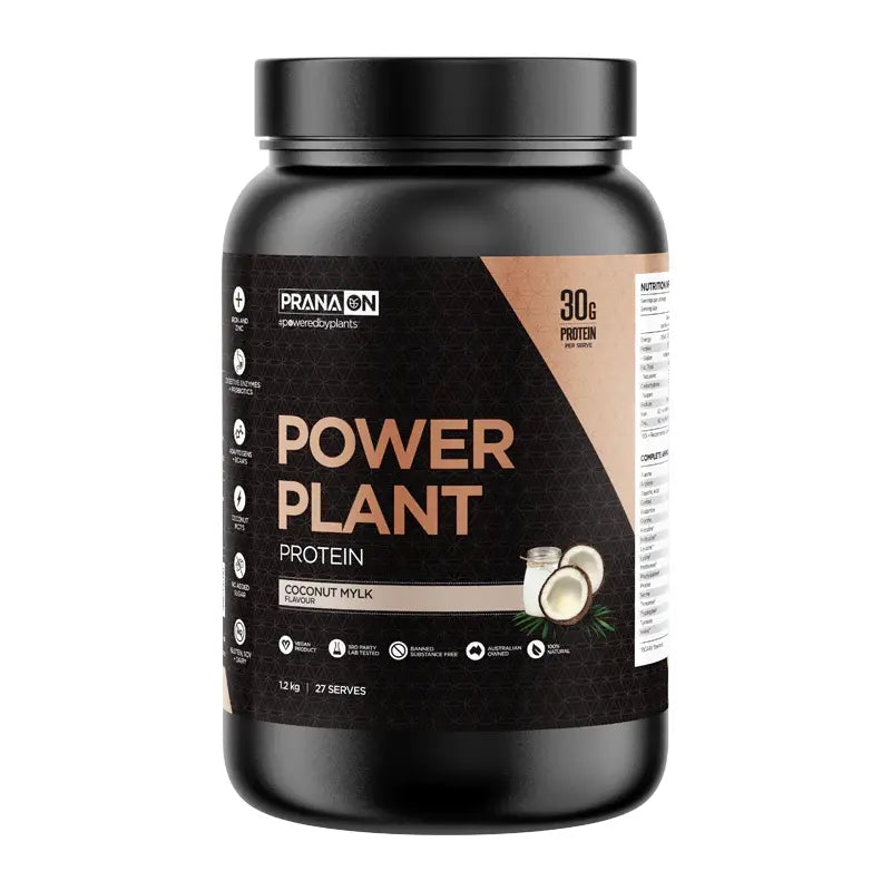 PRANA ON // Power Plant Vegan Protein Prana 1.2kg / Coconut Mylk NTS Newtown Supplement Store Sydney