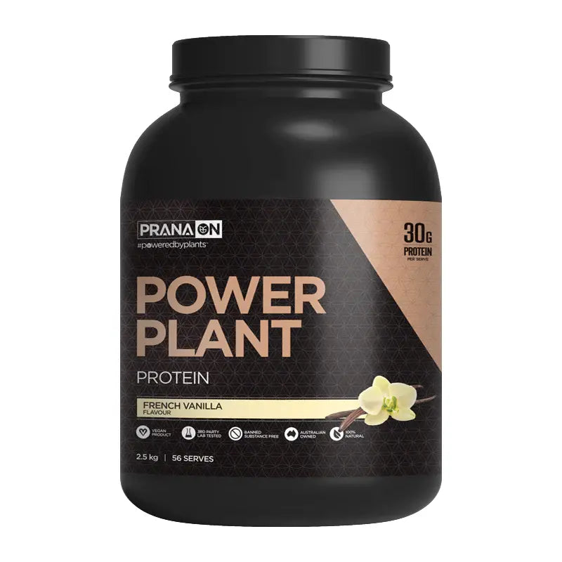 PRANA ON // Power Plant Vegan Protein Prana 2.5kg / French Vanilla NTS Newtown Supplement Store Sydney