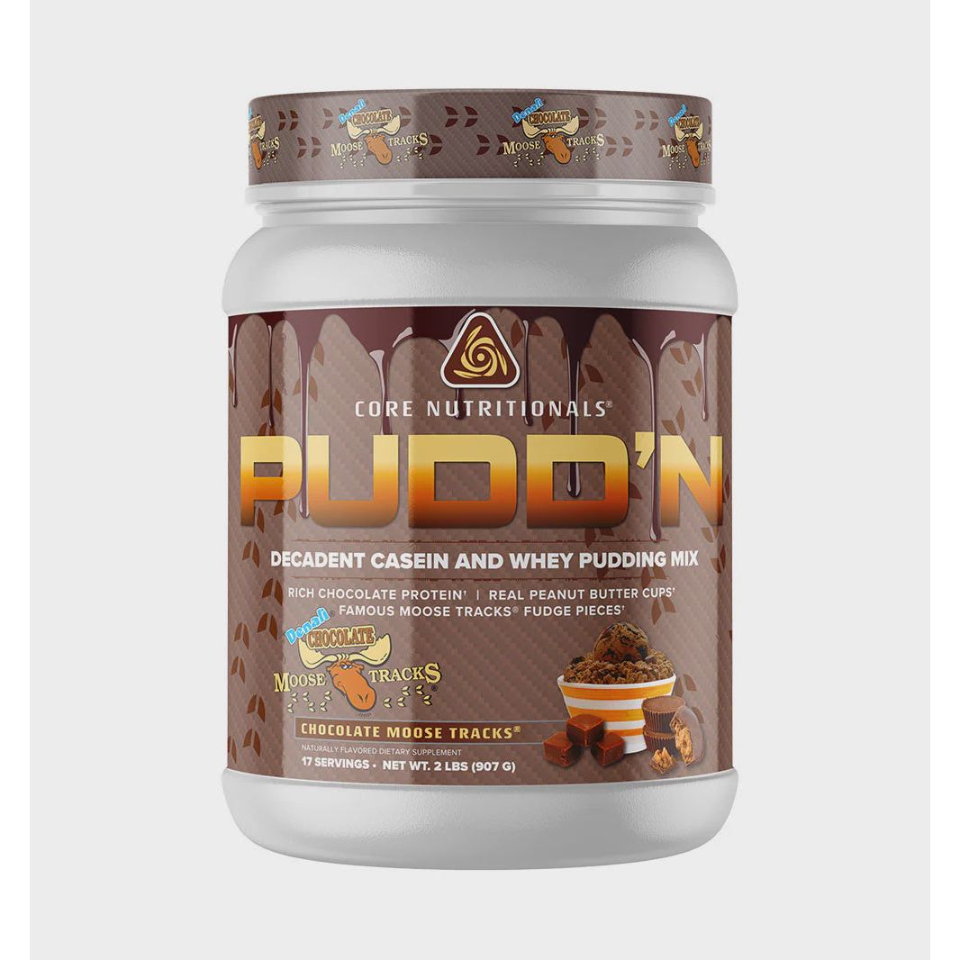 PUDD&#39;N // Decadent Casein &amp; Whey Pudding Mix Core Nutritionals Denali Chocolate Moose Tracks NTS Newtown Supplement Store Sydney