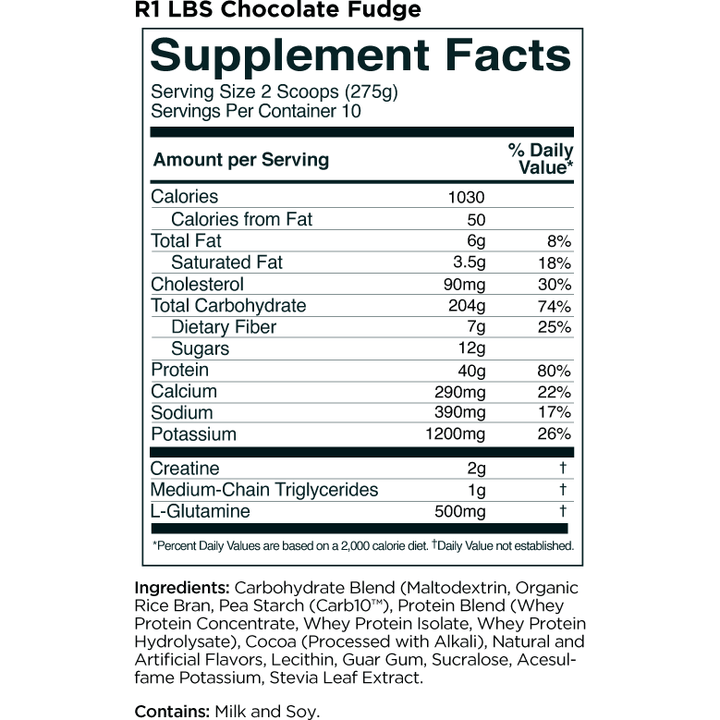 R1 LBS // Mass Gainer Protein Blend Rule 1 NTS Newtown Supplement Store Sydney