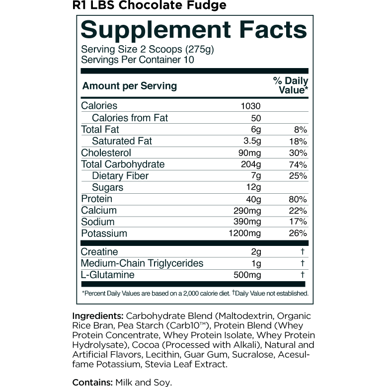 R1 LBS // Mass Gainer Protein Blend Rule 1 NTS Newtown Supplement Store Sydney