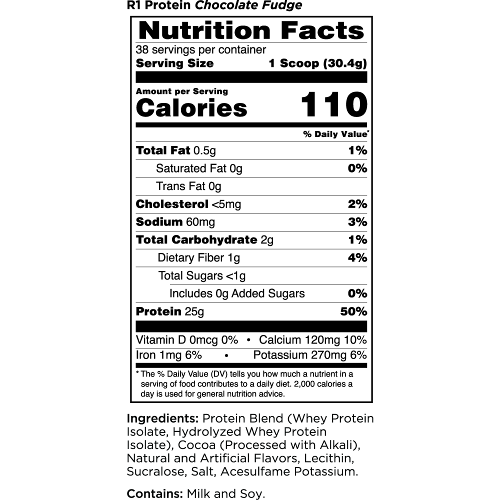 R1 PROTEIN // Whey Protein Isolate & Hydrolyzed (29 Serve - 38 serve) Rule 1 NTS Newtown Supplement Store Sydney