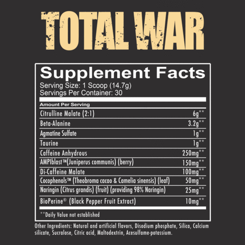 Total War // Pre Workout REDCON1 NTS Newtown Supplement Store Sydney