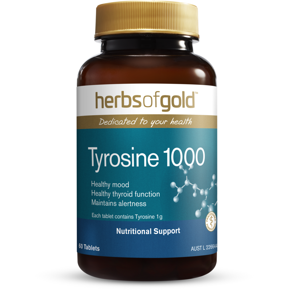 Tyrosine 1000 Herbs of Gold NTS Newtown Supplement Store Sydney