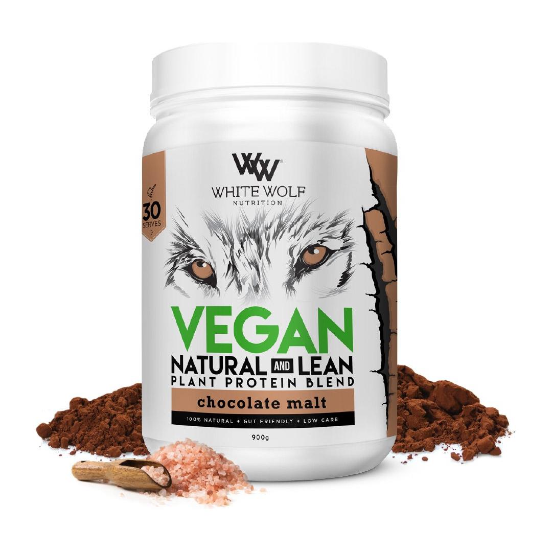 Vegan Natural Lean Protein White Wolf Nutrition Chocolate Malt NTS Newtown Supplement Store Sydney